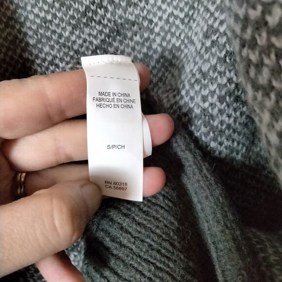 Lucky Brand Womens Sz S Grey Cheetah Print Long Line Open Front Duster Cardigan - Picture 8 of 9